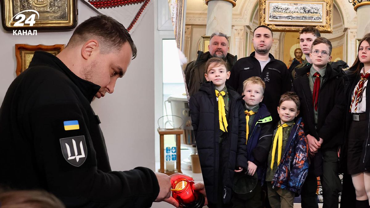 Глава ГУР Буданов принял Вифлеемский огонь мира от пластунов Глава ГУР Буданов принял Вифлеемский огонь мира от пластунов