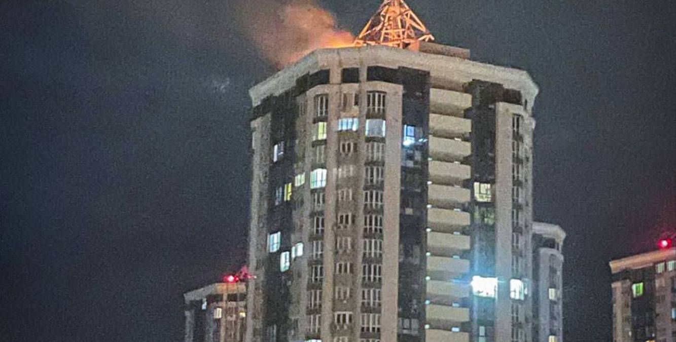 Попадание БПЛА в Броварах Попадание БПЛА в Броварах