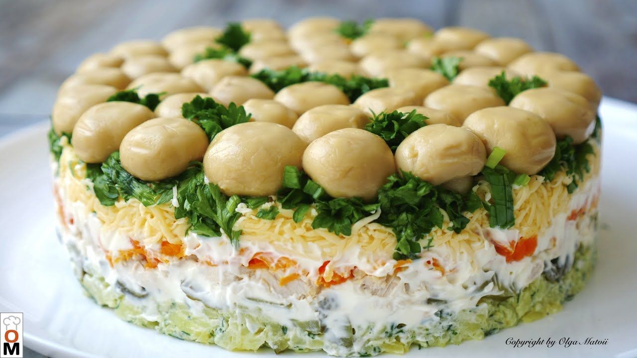 Робимо салат "Грибна галявина" Робимо салат "Грибна галявина"