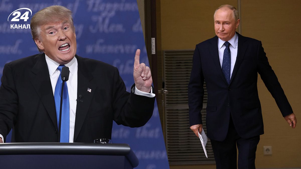 Президент США Трамп і російський диктатор Путін Президент США Трамп і російський диктатор Путін