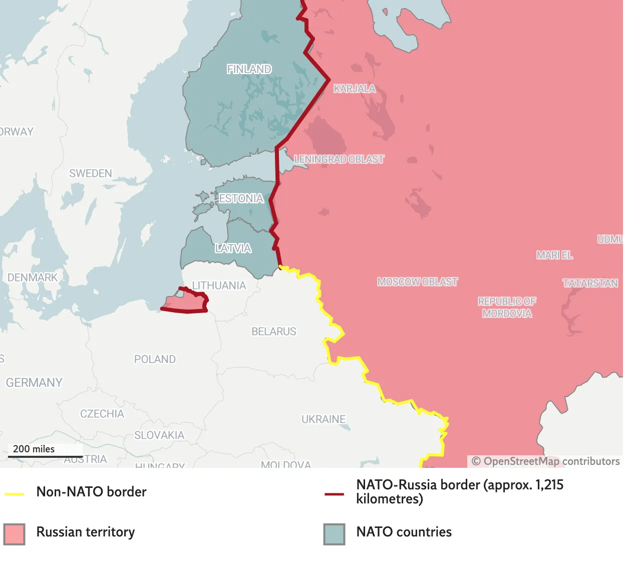 Граница НАТО и России 