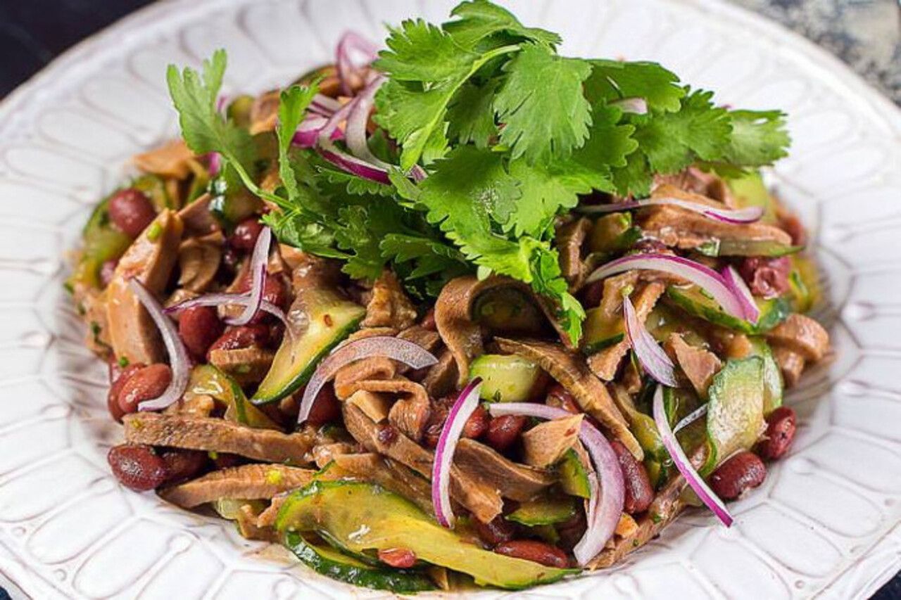 Салат с говядиной к празднику Салат с говядиной к празднику