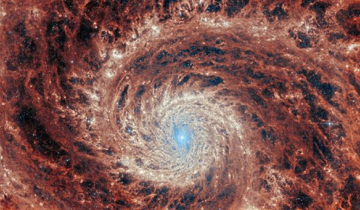 M51 – пример грандиозного дизайна спиральной галактики в более поздней Вселенной M51 – пример грандиозного дизайна спиральной галактики в более поздней Вселенной