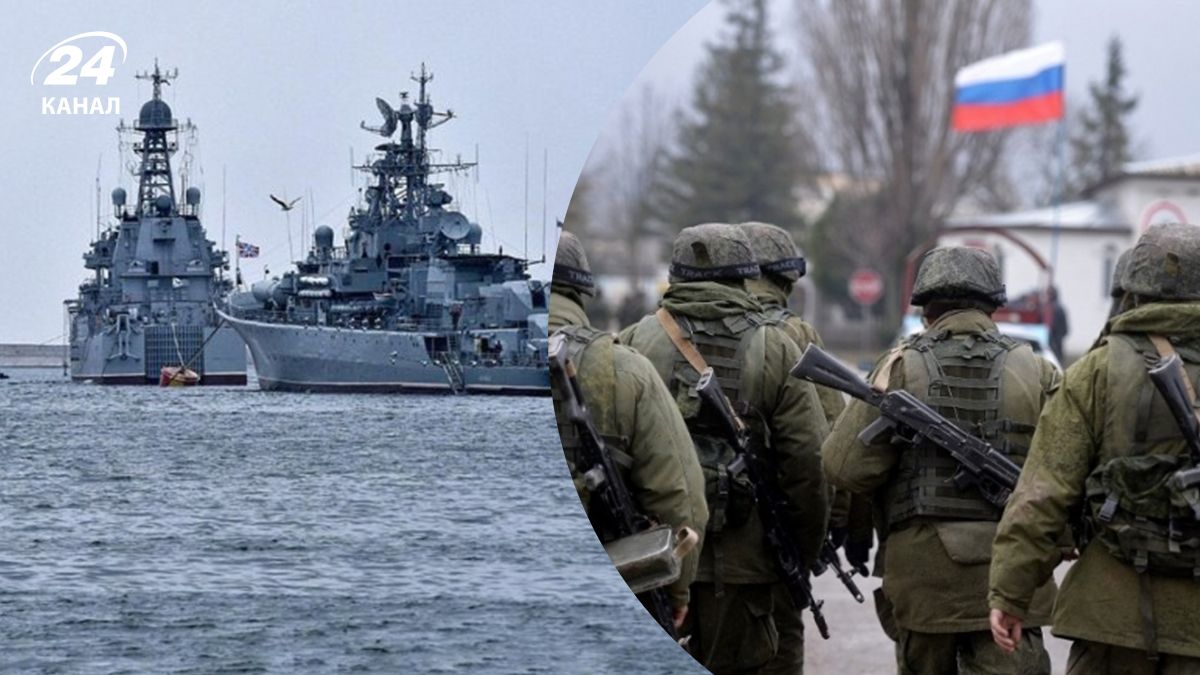 Россияне прячут корабли в Крыму Россияне прячут корабли в Крыму