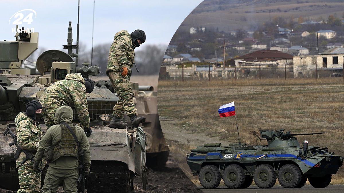 Російські окупанти на танку Російські окупанти на танку