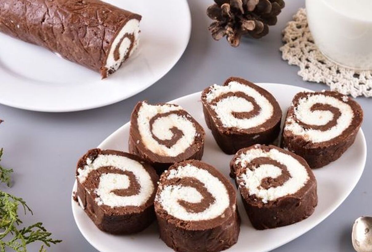 Как сделать шоколадно-кокосовый рулет Как сделать шоколадно-кокосовый рулет