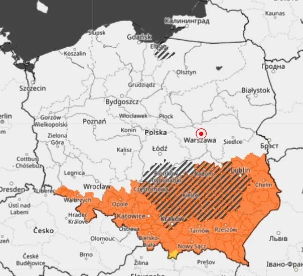 Снегопад в Польше 15 января Снегопад в Польше 15 января