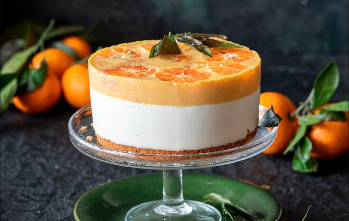 Мандариновий торт без випікання Мандариновий торт без випікання