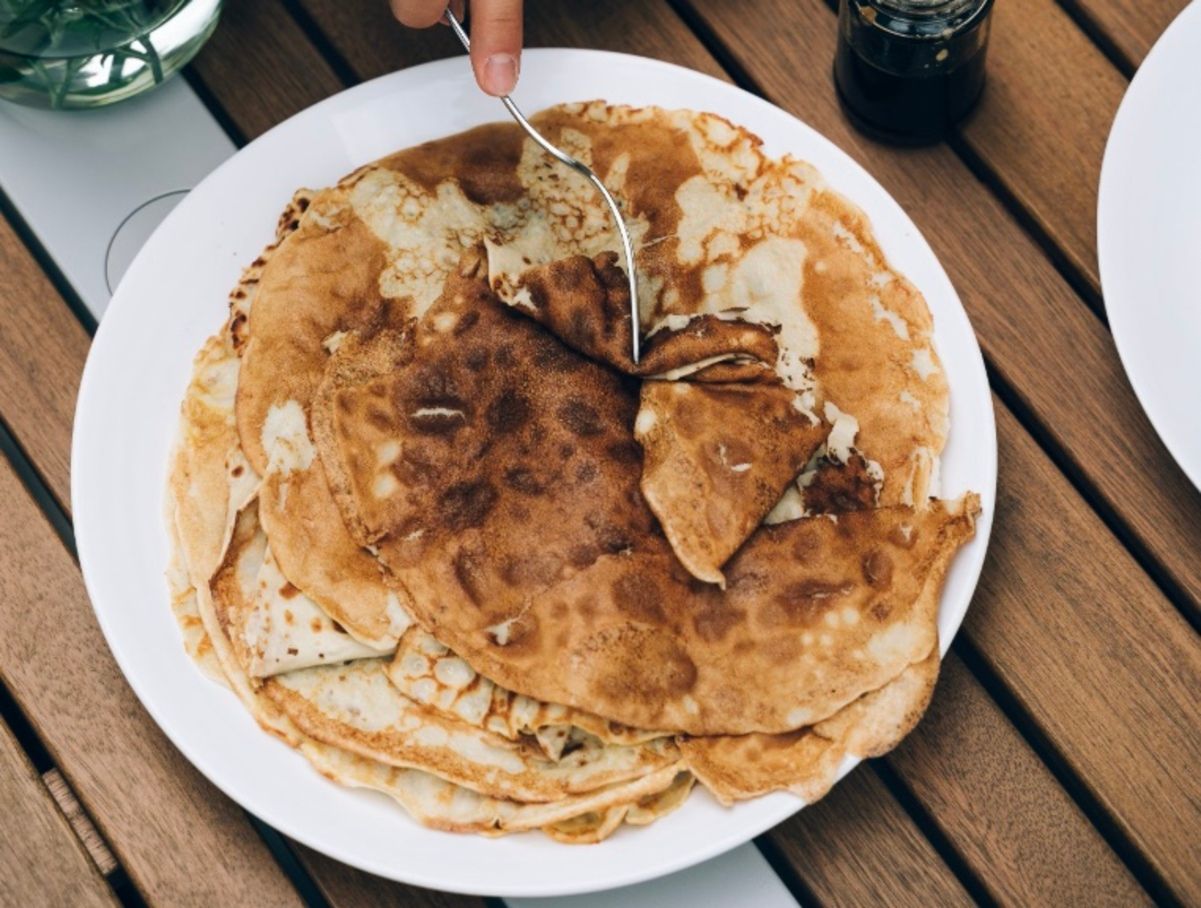 Блины с бананом без яиц