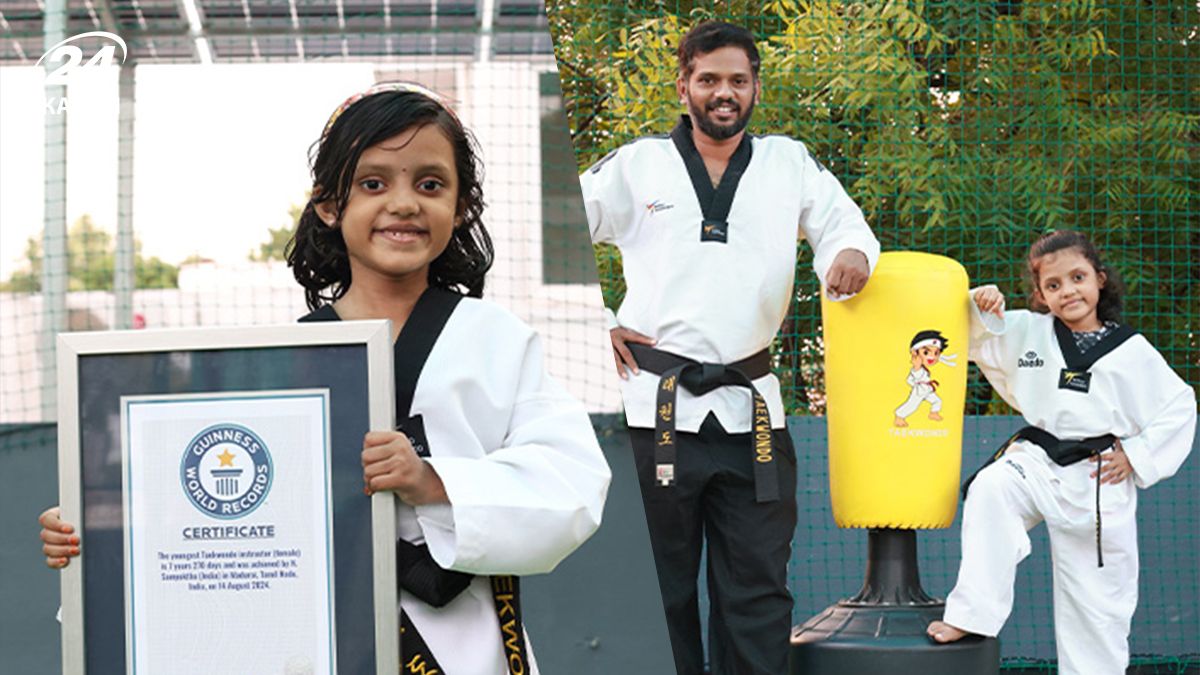 В Індії дівчинка стала наймолодшою інструкторкою з тхеквондо В Індії дівчинка стала наймолодшою інструкторкою з тхеквондо