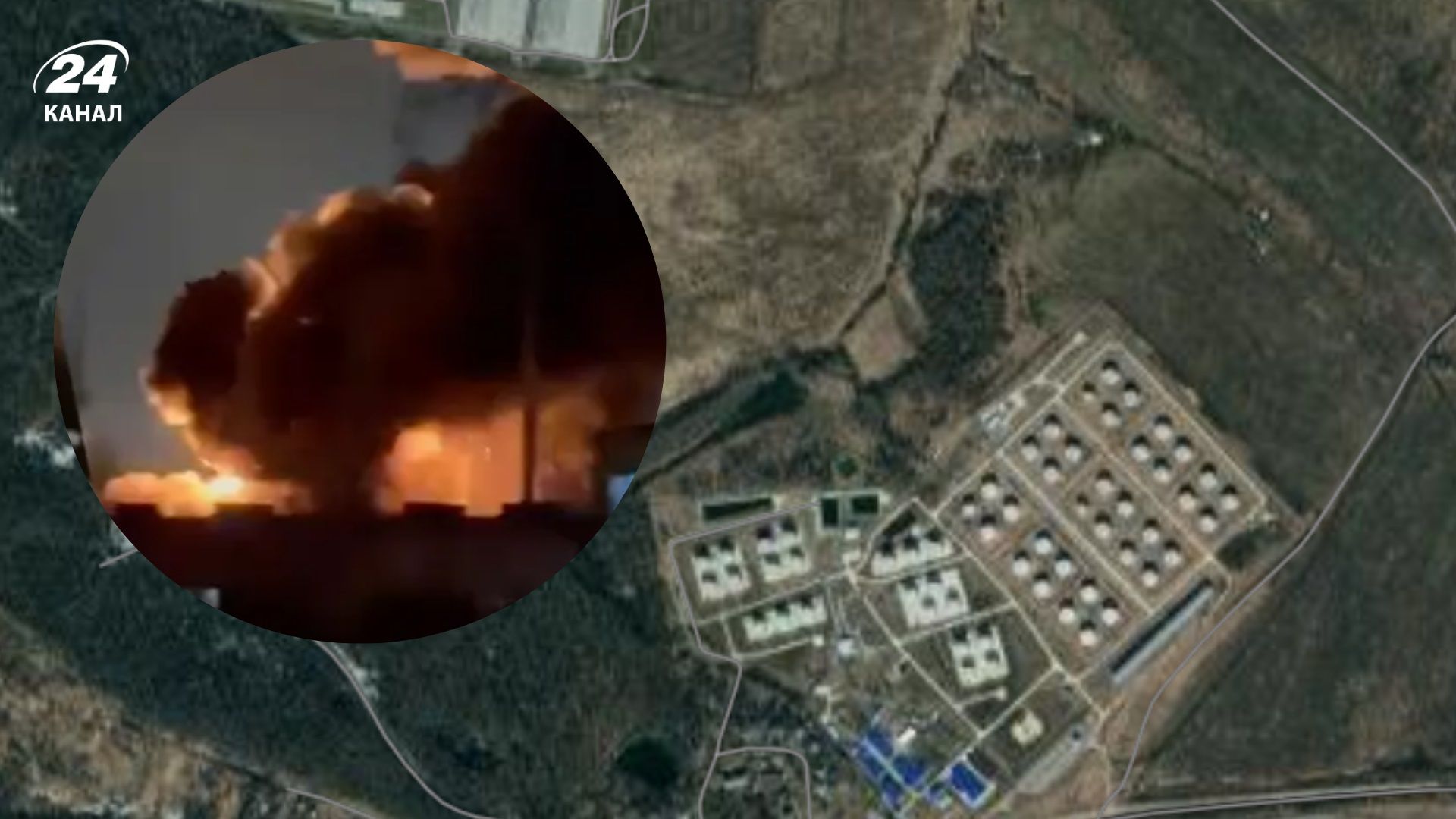 Показуємо на карті нафтобазу у Тульській області, яку атакували дрони ГУР - 24 Канал
