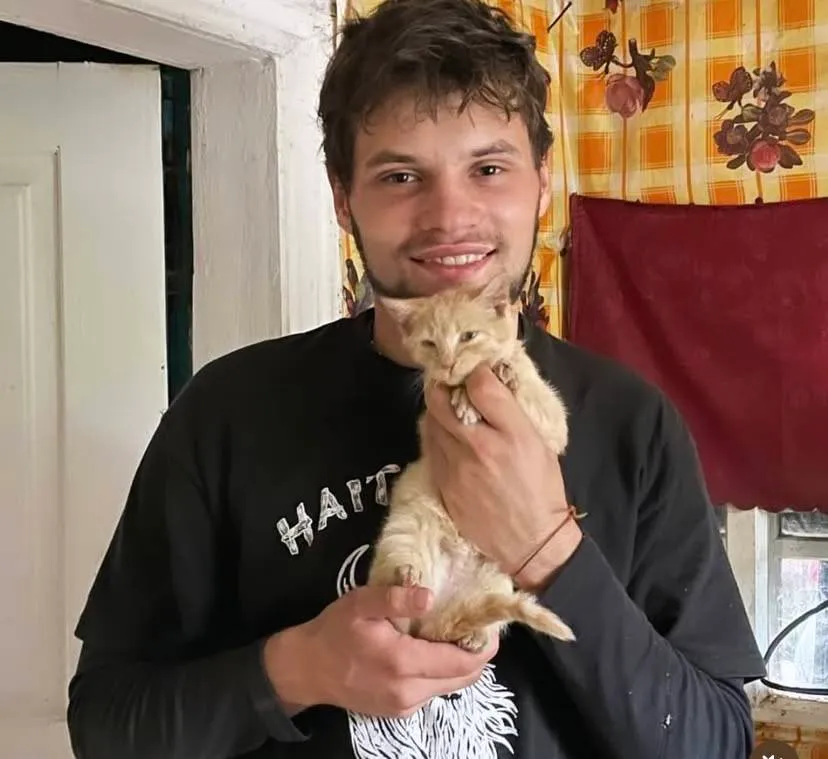 Олексій Акименко з котиком Олексій Акименко з котиком