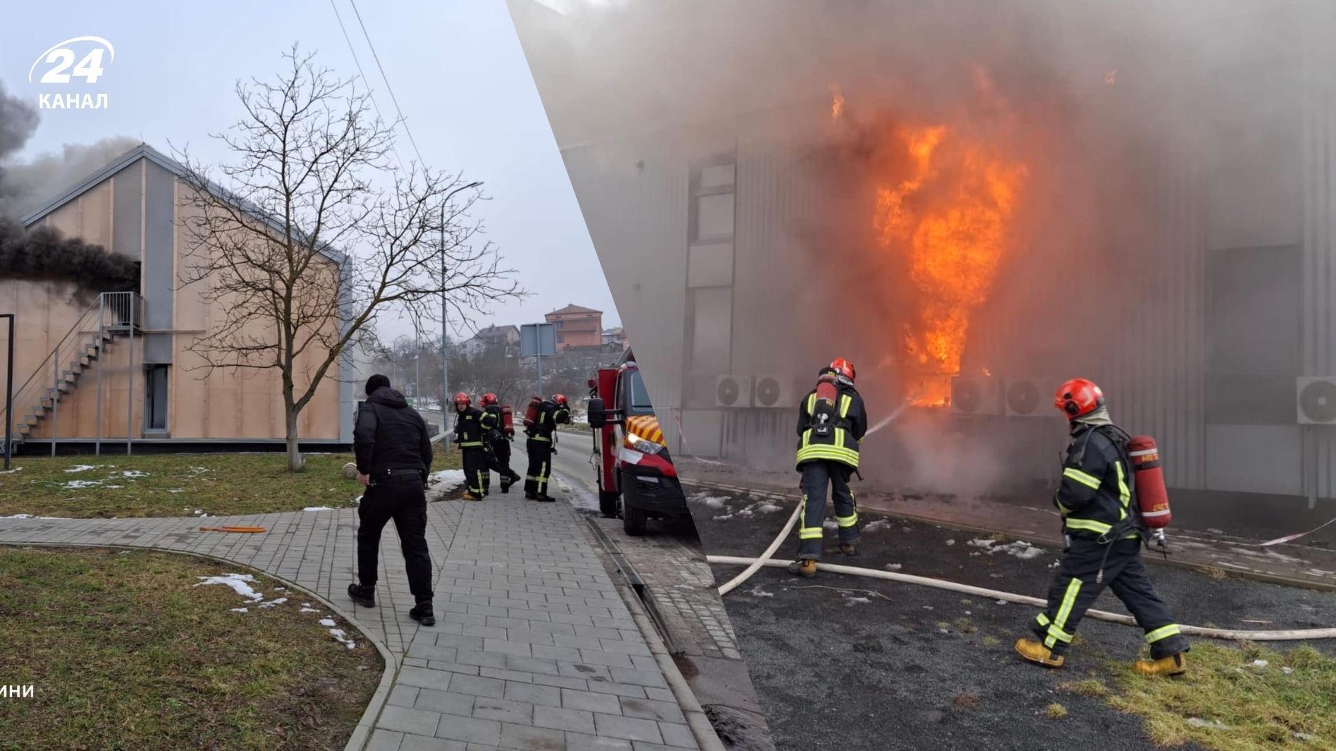 У Львові горів модульний будинок для переселенців У Львові горів модульний будинок для переселенців