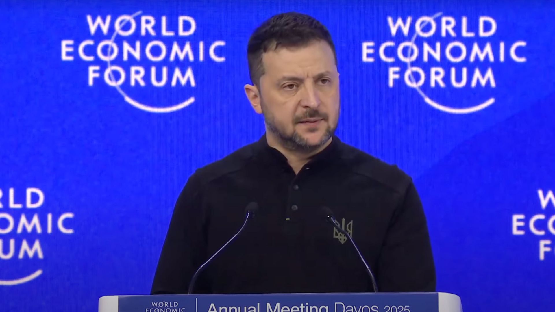Зеленський виступає на Всесвітньому економічному форумі