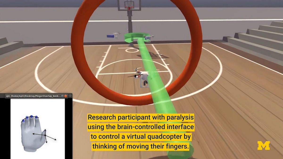 Смотрите как пациент с параличом управляет виртуальным беспилотником силой мысли Смотрите как пациент с параличом управляет виртуальным беспилотником силой мысли
