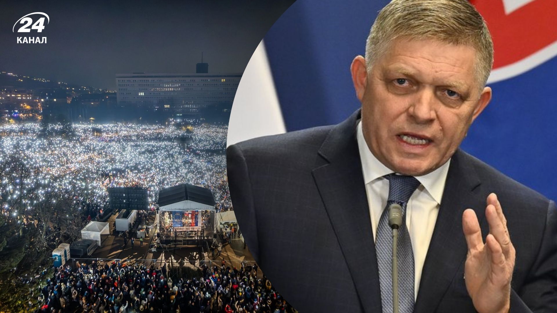 Фицо прокомментировал протесты в Словакии против себя Фицо прокомментировал протесты в Словакии против себя