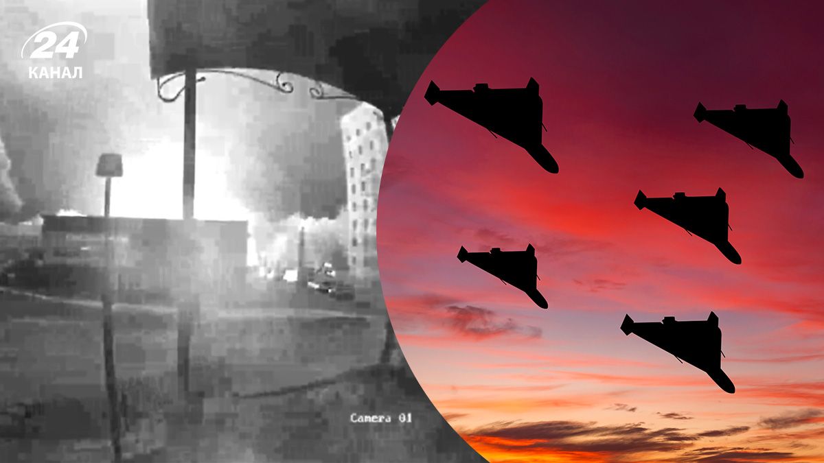 Момент атаки в Сумах попал на камеры наблюдения