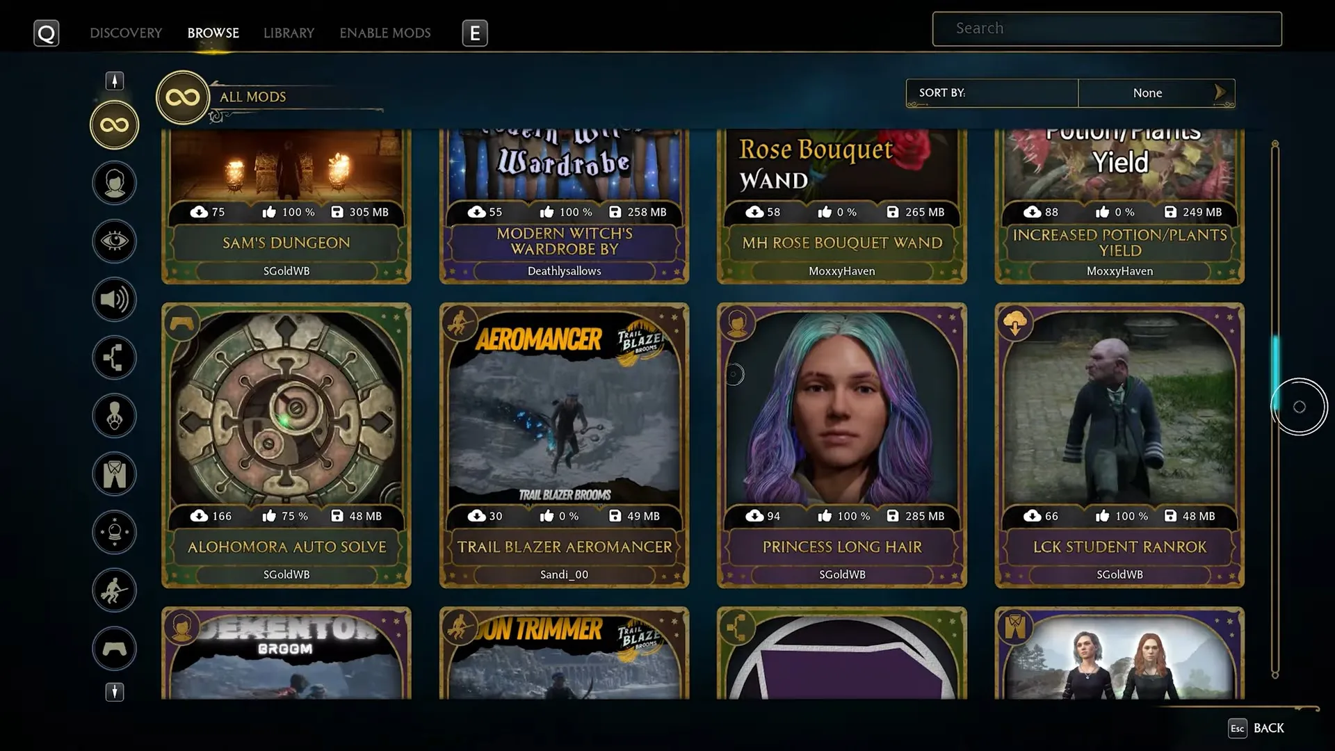 Моди в Hogwarts Legacy Моди в Hogwarts Legacy