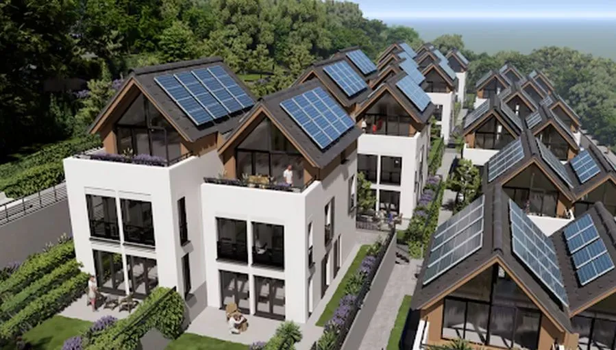 Будинки з сонячними панелями Будинки з сонячними панелями