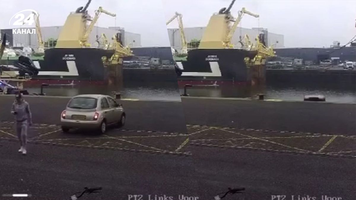 Мужчина забыл поставить авто на стояночный тормоз - курьезное видео Мужчина забыл поставить авто на стояночный тормоз - курьезное видео