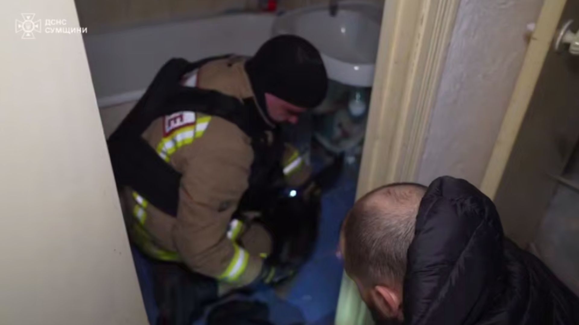 В Сумах ГСЧС спасли котика В Сумах ГСЧС спасли котика
