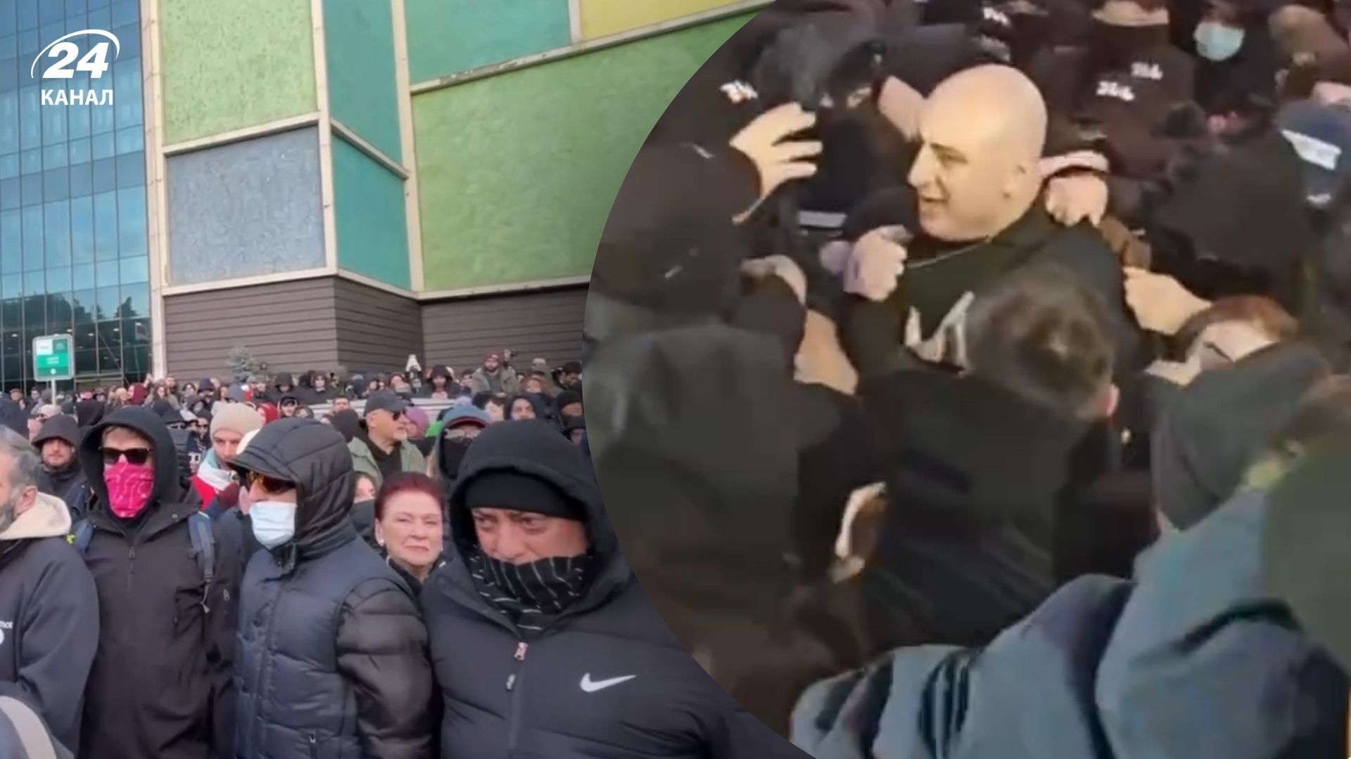 У Тбілісі на мітингу затримали опозиціонерів У Тбілісі на мітингу затримали опозиціонерів