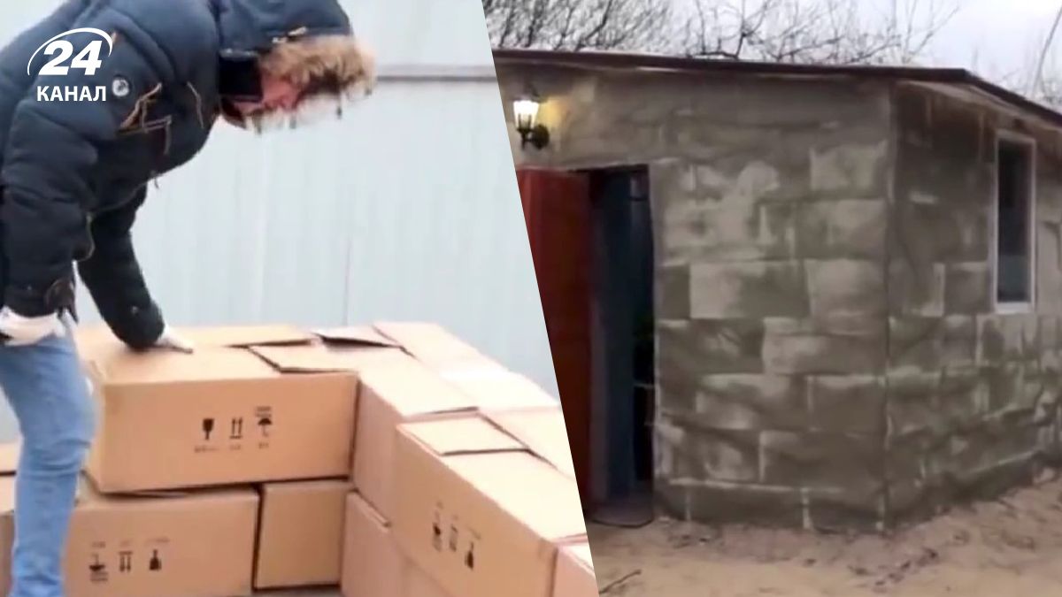 Дом из картонных коробок