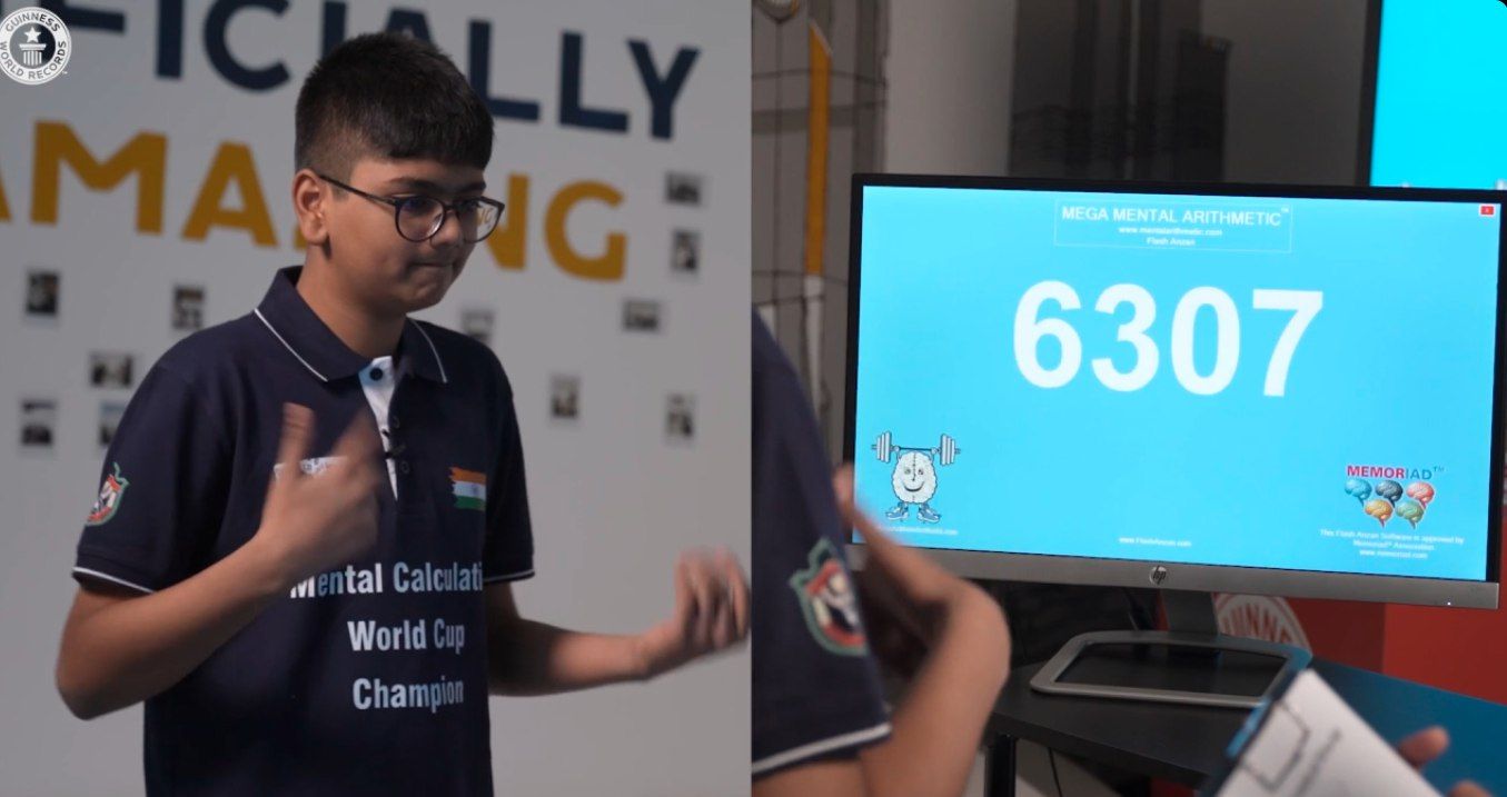 6 рекордов Гиннеса сразу: подросток из Индии поражает ловкостью в ментальной арифметике - Образование 6 рекордов Гиннеса сразу: подросток из Индии поражает ловкостью в ментальной арифметике - Образование