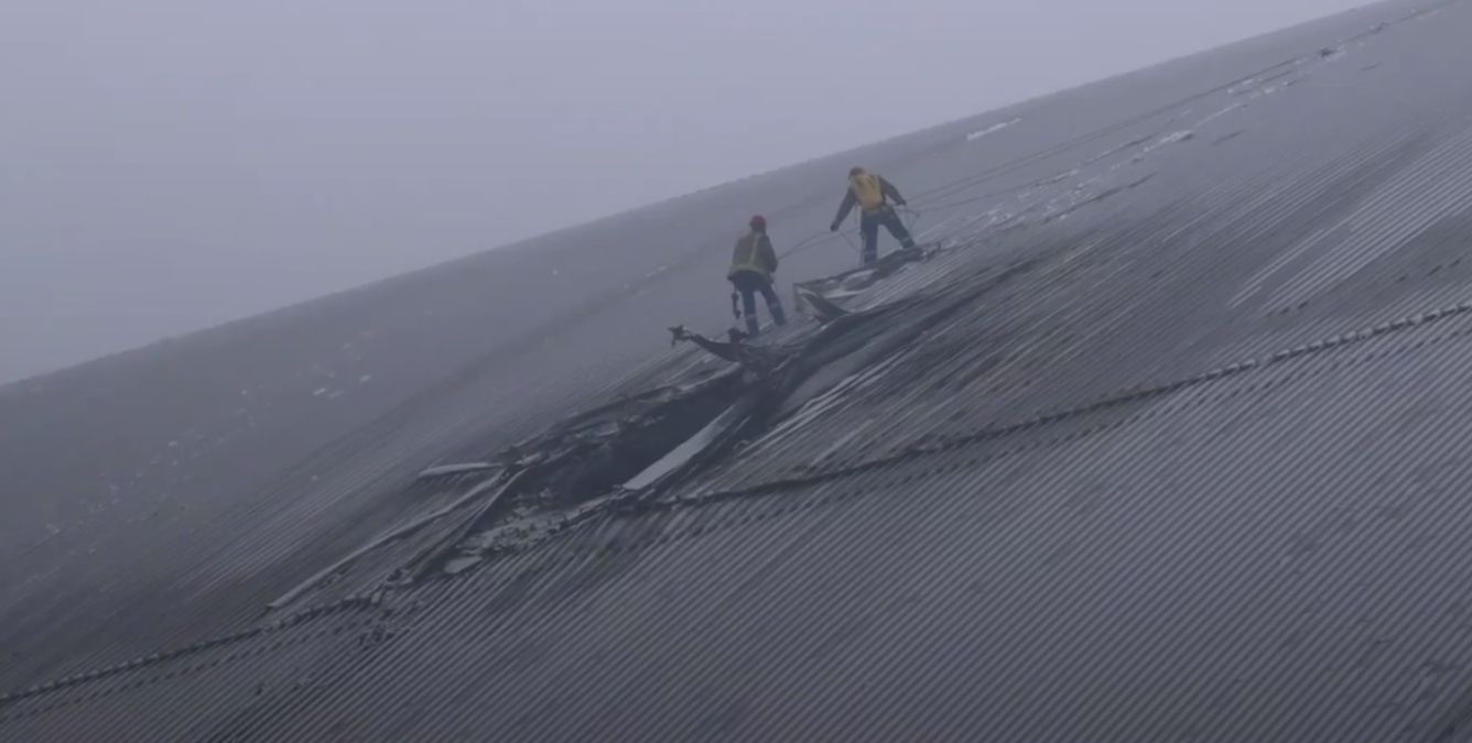 Удар дрона по саркофагу ЧАЕС