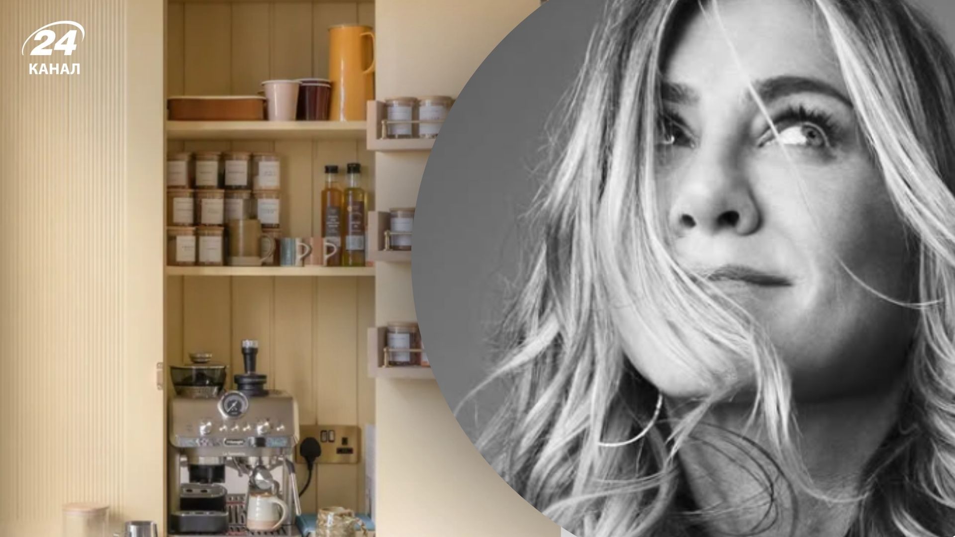 Еністон створила на кухні куточок для кави Еністон створила на кухні куточок для кави