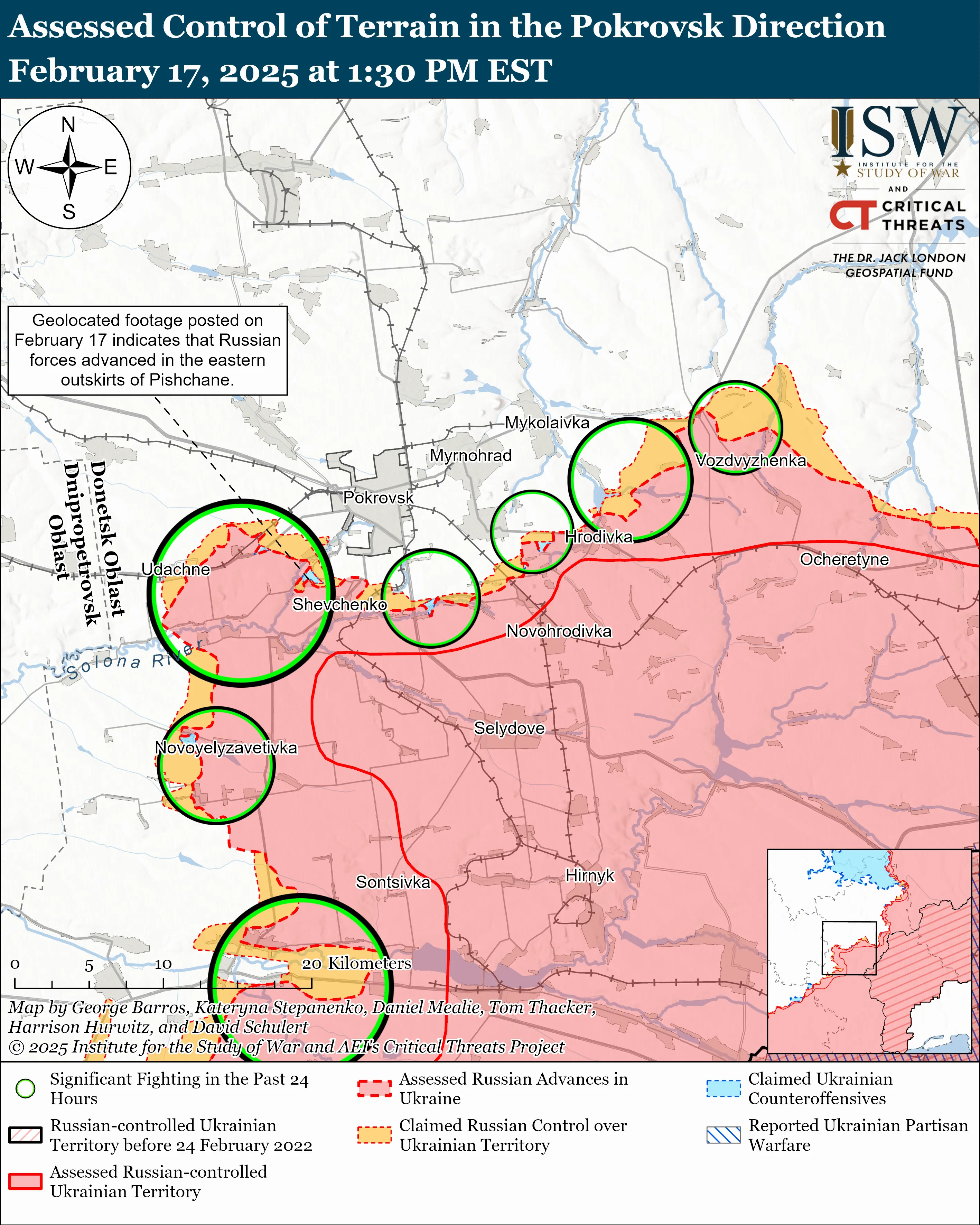 Бои возле Покровска в Донецкой области анализ ISW 17 февраля 2025 года Бои возле Покровска в Донецкой области анализ ISW 17 февраля 2025 года