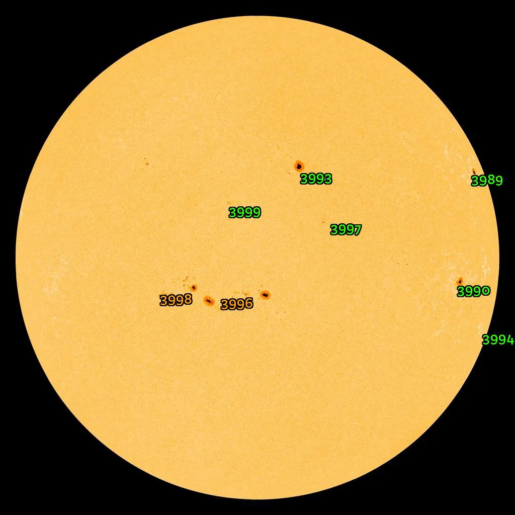 Карта сонячних плям Карта сонячних плям
