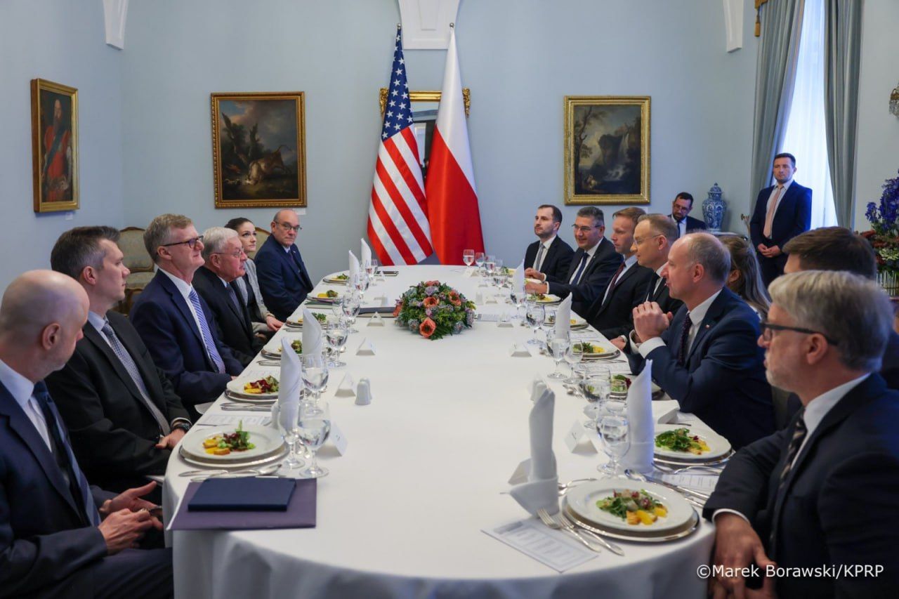 Дуда на переговорах с Келлогом Дуда на переговорах с Келлогом