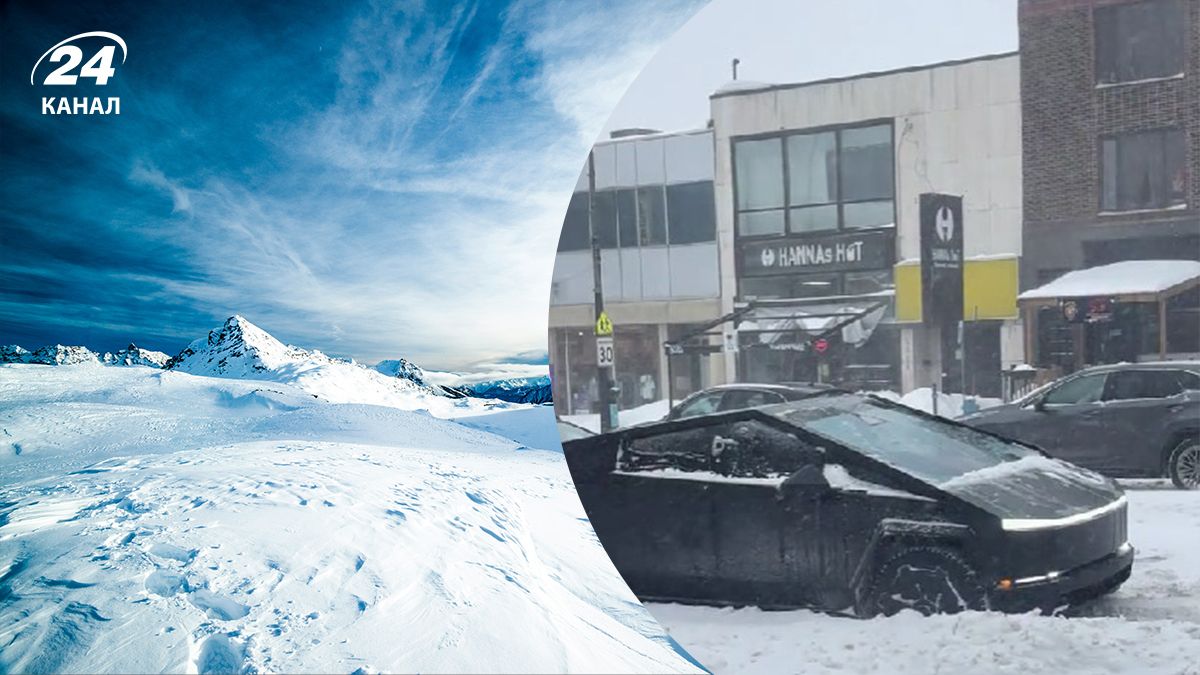 Tesla Cybertruck загрузло у снігу - відео стало вірусним у мережі Tesla Cybertruck загрузло у снігу - відео стало вірусним у мережі