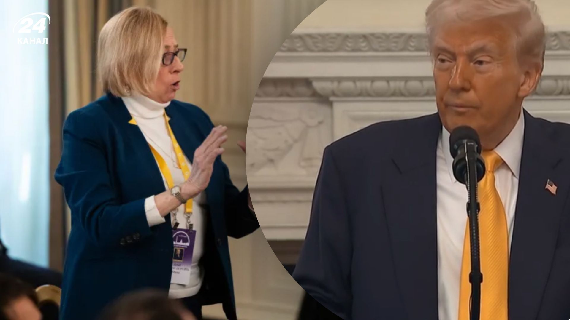 Трамп посварився з губернаторкою Мен у прямому ефірі Трамп посварився з губернаторкою Мен у прямому ефірі