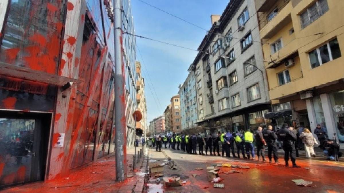 В Софии пророссийские митингующие напали на офис ЕС