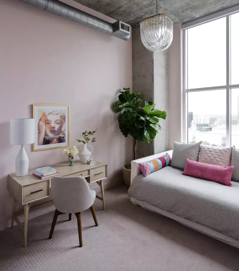 рожевий та сірий в інтер'єрі рожевий та сірий в інтер'єрі