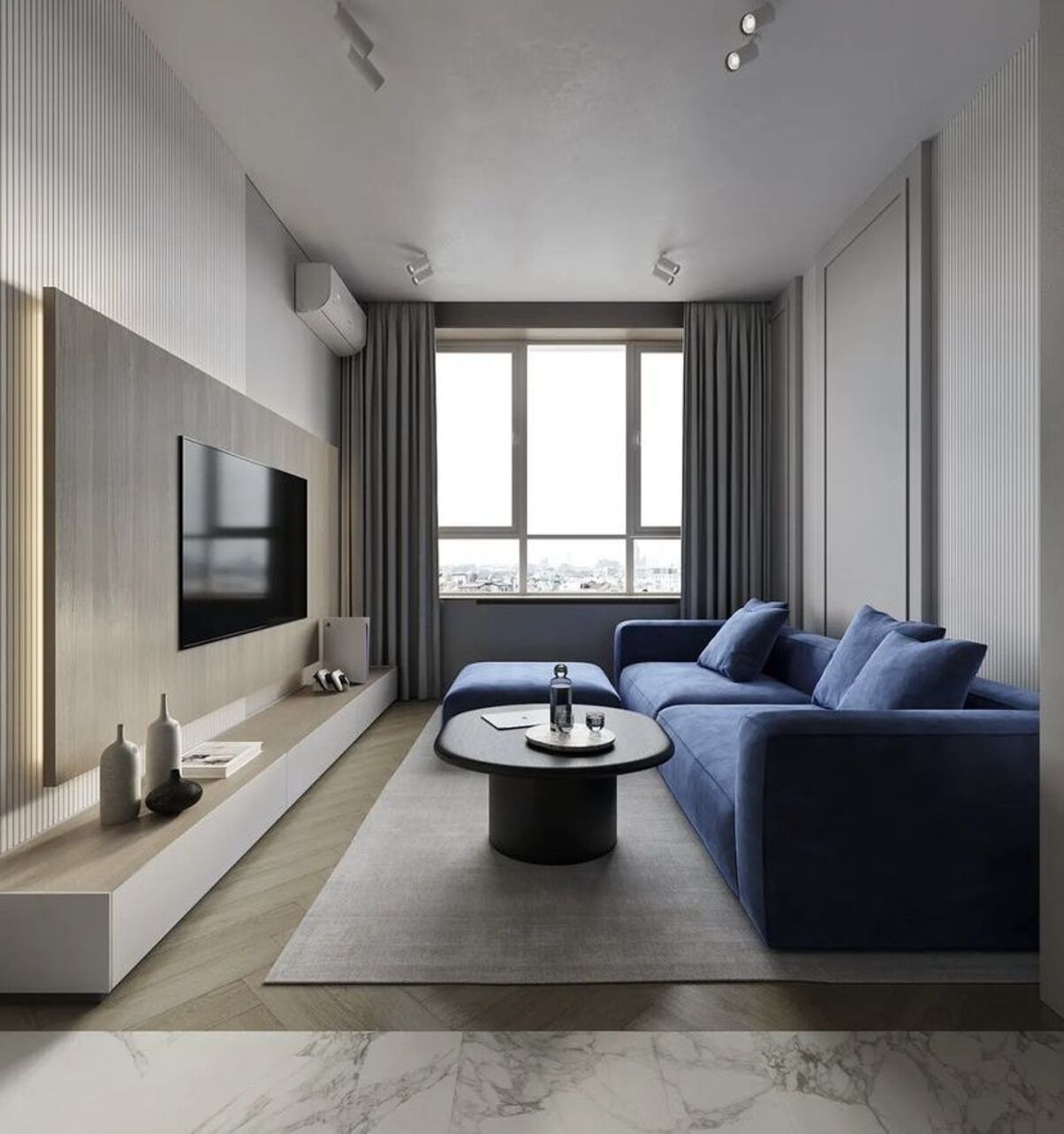 Какие цвета сочетаются с серым в интерьере - фото