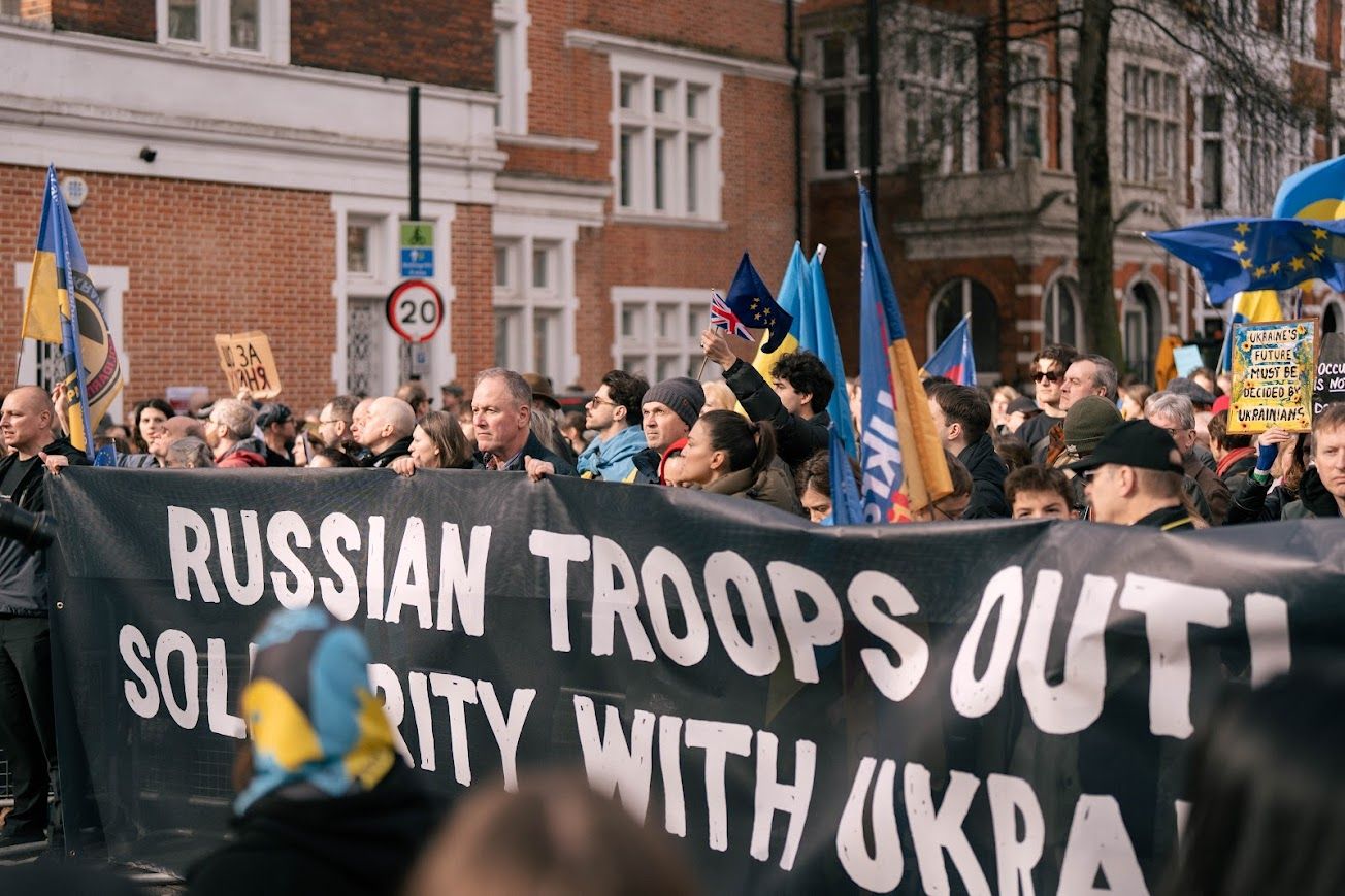 Митинг солидарности с Украиной в Лондоне 22 февраля 2025 года Митинг солидарности с Украиной в Лондоне 22 февраля 2025 года