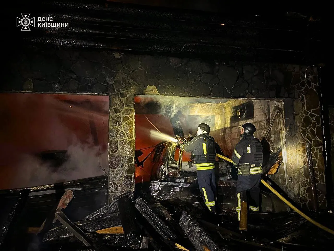 ГСЧС потушила пожар после атаки дронами