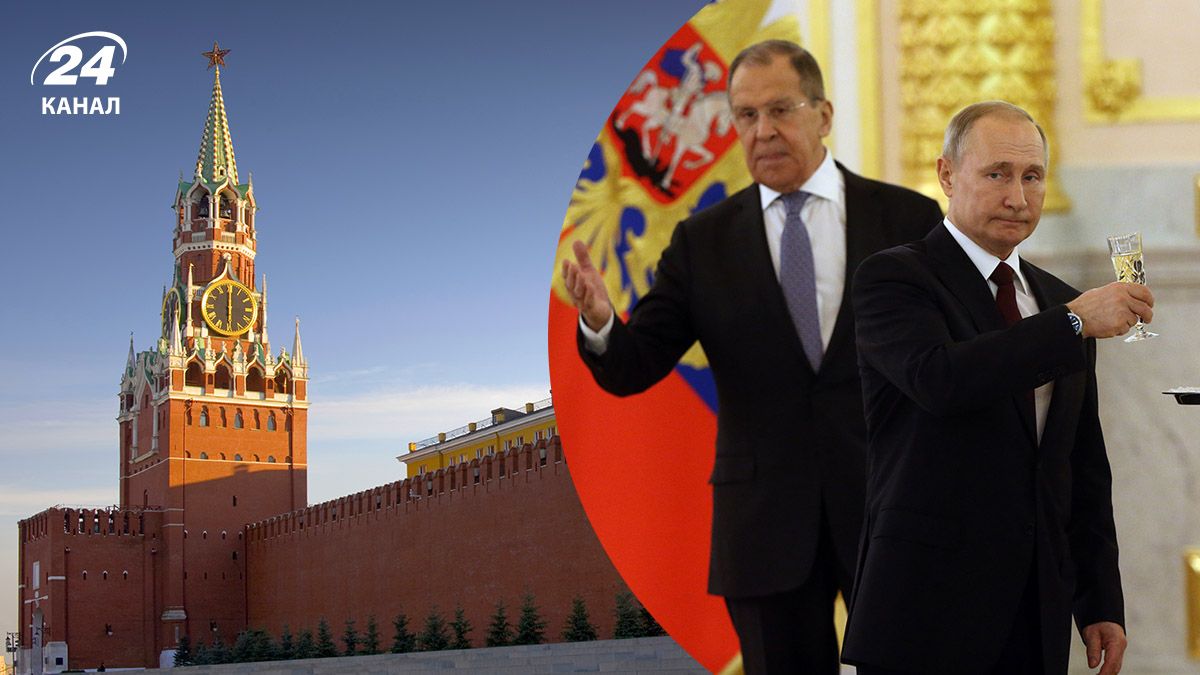 Российский диктатор Путин и глава МИД России Лавров в Кремле Российский диктатор Путин и глава МИД России Лавров в Кремле