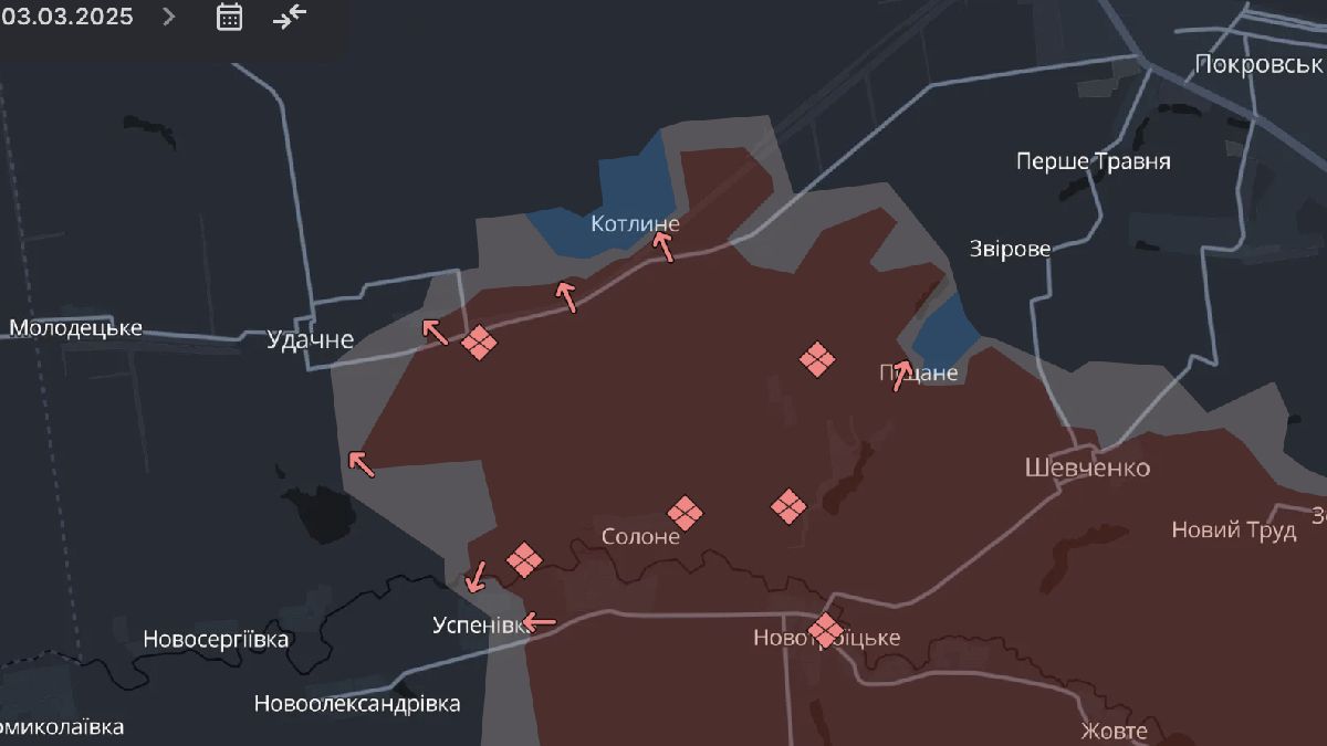 Враг продвинулся в Песчаном