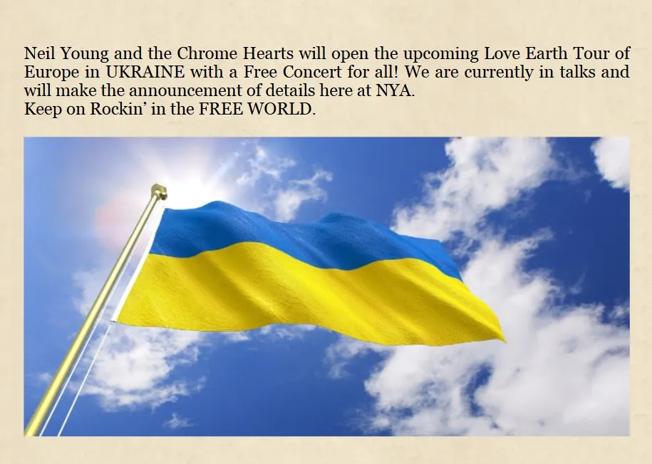 Нил Янг даст концерт в Украине Нил Янг даст концерт в Украине