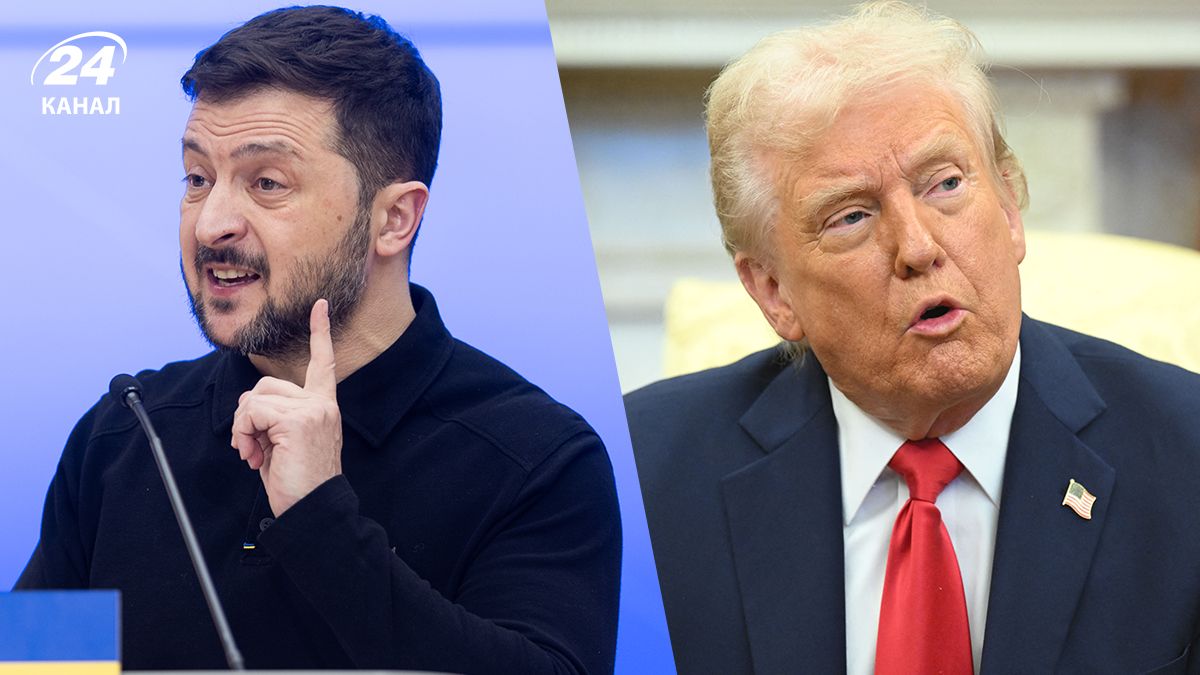 Президент Украины Зеленский и лидер США Трамп