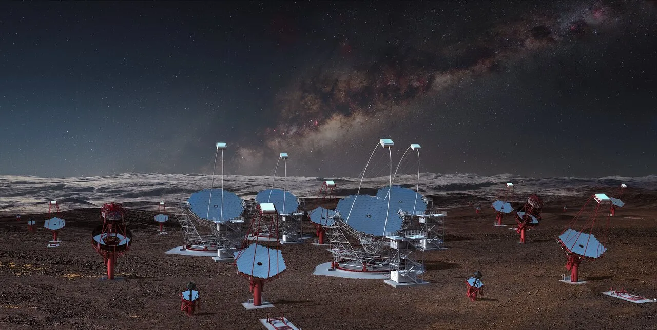 Це зображення ілюструє всі три класи телескопів, запланованих для південної півкулі Це зображення ілюструє всі три класи телескопів, запланованих для південної півкулі