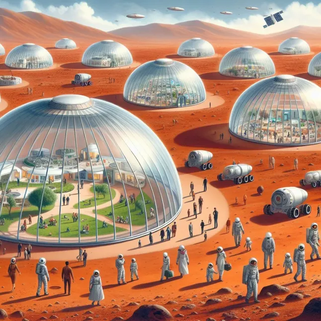 ИИ смоделировал колонию людей на Марсе ИИ смоделировал колонию людей на Марсе