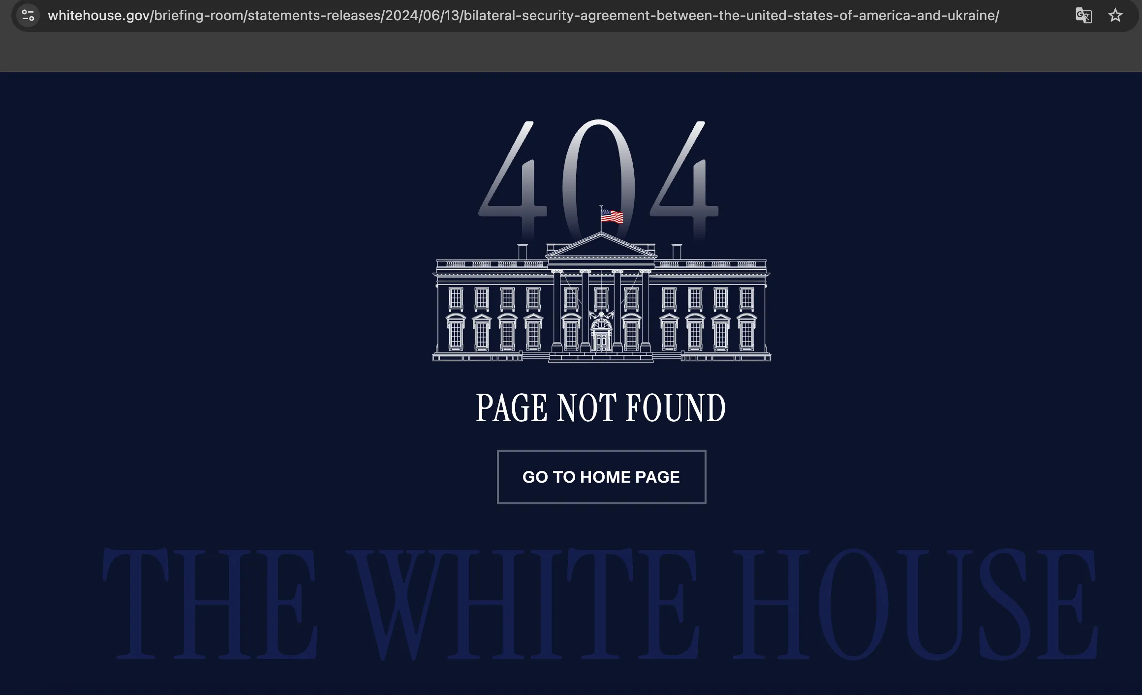 На сайті Білого дому зникла сторінка про десятирічну угоду з Україною На сайті Білого дому зникла сторінка про десятирічну угоду з Україною