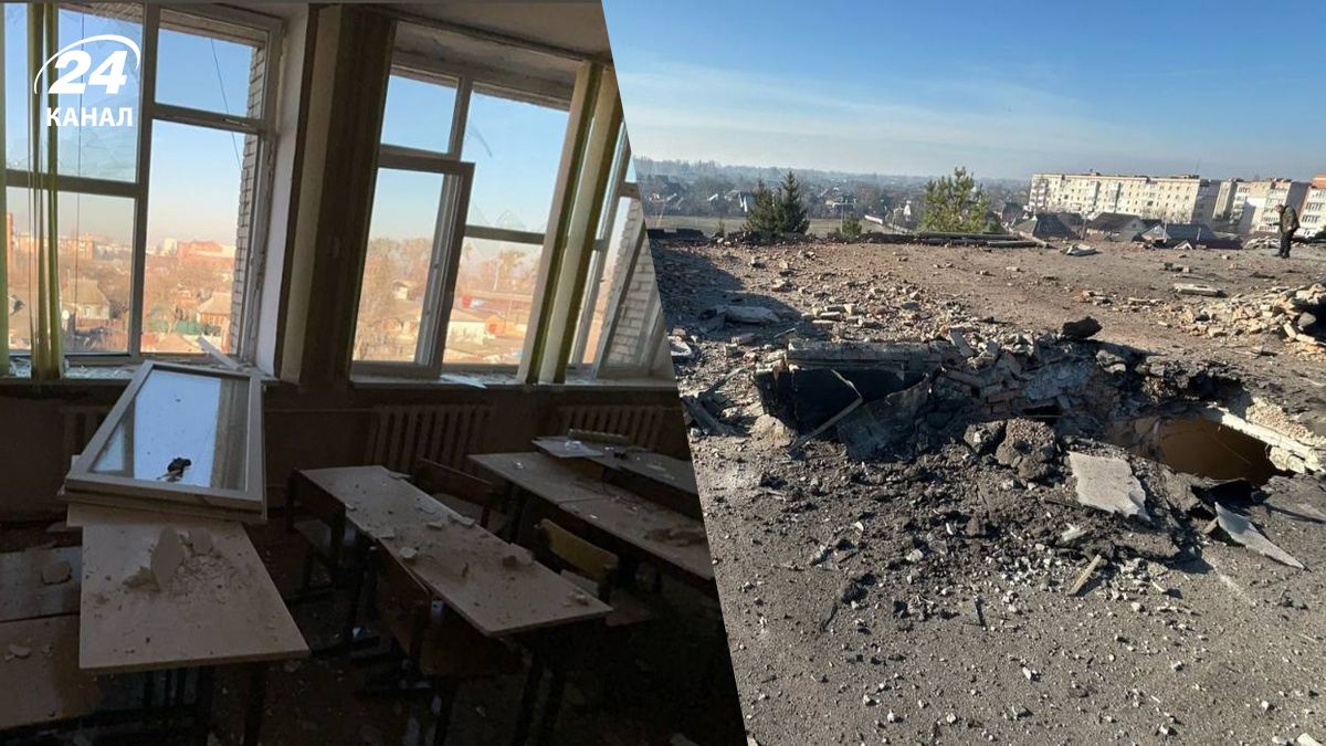 Російські війська завдали удару по навчальному закладу в Охтирці