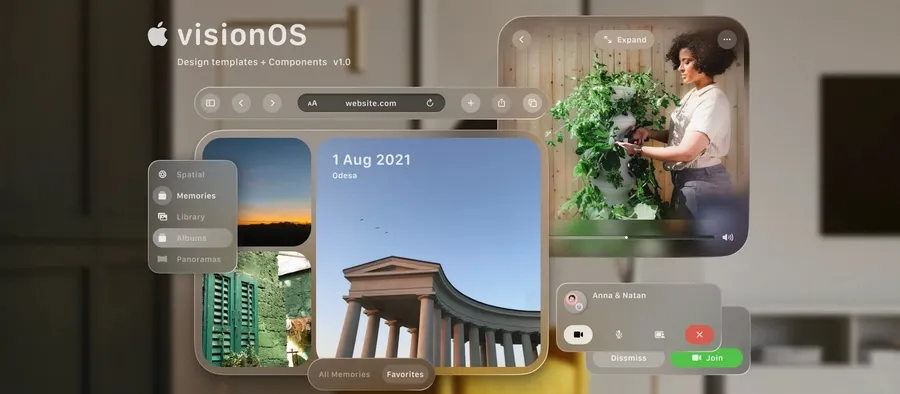 Интерфейс visionOS Интерфейс visionOS