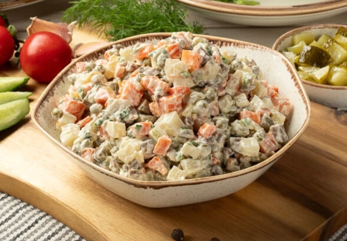 Пісне Олів'є з грибами